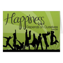 Happiness Depends Inspirational Greeting Card