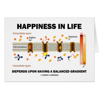 Happiness In Life Depends Upon Balanced Gradient Greeting Cards