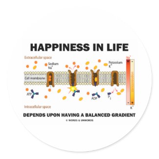 Happiness In Life Depends Upon Balanced Gradient sticker