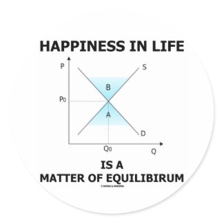 Happiness In Life Is A Matter Of Equilibrium sticker