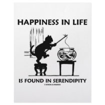 Happiness In Life Is Found In Serendipity (Cat) Personalized Letterhead