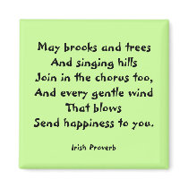 Happiness Irish Proverb Magnet
