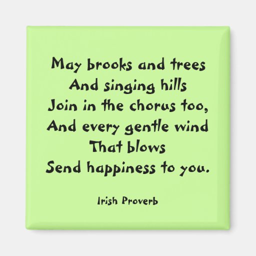 Happiness Irish Proverb Magnet