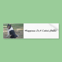 Happiness Is A Collie's Smile! bumper stickers