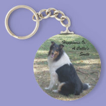 Happiness Is: A Collie's Smile keychains