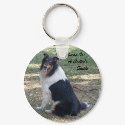 Happiness Is: A Collie's Smile Keychain by minx267