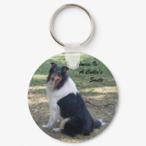 Happiness Is: A Collie's Smile keychains