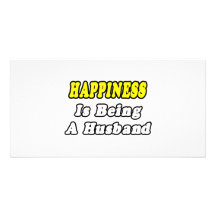 Happiness Is Being a Husband Personalized Photo Card