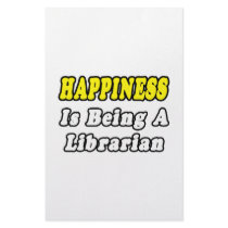 Happiness Is Being a Librarian Stationery Design