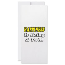 Happiness Is Being a Twin Full Color Rack Card