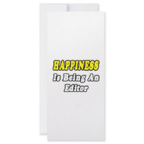 Happiness Is Being an Editor rack cards by Editor_Shirts Happiness Is Being an Editor rack cards