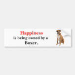 Happiness is being owned by a Boxer Bumper Sticker