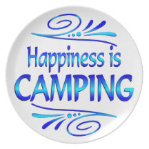 Happiness is Camping Dinner Plates