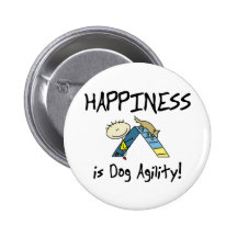 Happiness is Dog Agility Button