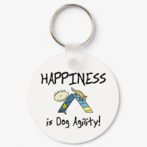 Happiness is Dog Agility Keychain