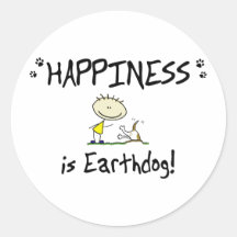 Happiness is Earthdog Stickers