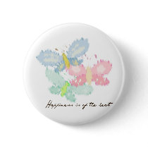 Happiness is of the Heart Butterflies buttons