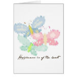 Happiness is of the Heart Butterflies Greeting Cards