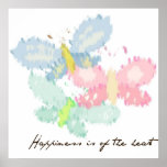 Happiness is of the Heart Butterflies Print