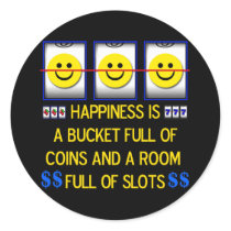 HAPPINESS IS ROUND STICKER