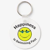 Happiness is Swimming Fast keychains by swimtowin Happiness is Swimming Fast keychains