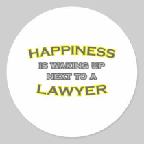 Happiness Is Waking Up Next To a Lawyer Stickers