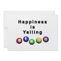 Happiness Is Yelling BINGO Announcements