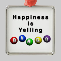 Happiness Is Yelling BINGO ornaments
