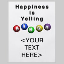 Happiness Is Yelling BINGO flyers