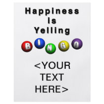 Happiness Is Yelling BINGO Flyer Design