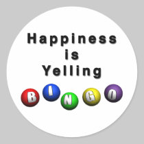 Happiness Is Yelling BINGO stickers