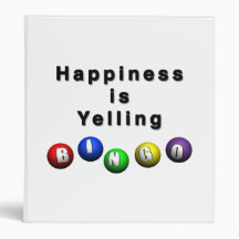 Happiness Is Yelling BINGO Vinyl Binders