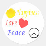 Happiness Love Peace stickers