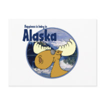 Happiness Moose -Alaska postcards