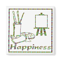 Happiness: Painting magnets