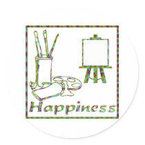 Happiness: Painting stickers