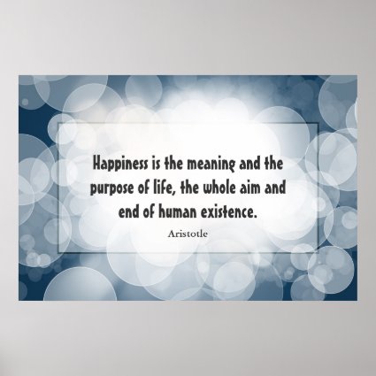 Happiness Poster: Aristotle