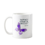 Happiness Purple Butterfly Coffee Cup Coffee Mugs