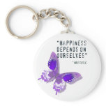 Happiness Purple Butterfly Key Chain