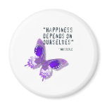 Happiness Purple Butterfly Fridge Magnet