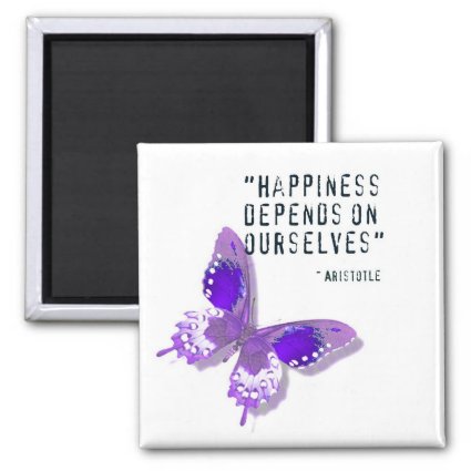 Happiness Purple Butterfly Magnet
