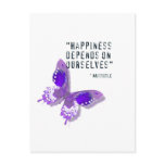 Happiness Purple Butterfly Post Card