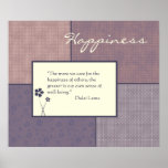 Happiness Quote Poster Customizable
