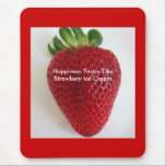 Happiness Tastes Like Strawbery Ice Cream Mousepad mousepads