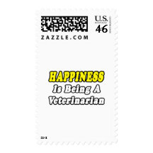 Happiness...Veterinarian Postage Stamp