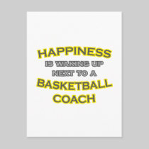 Happiness .. Waking Up .. Basketball Coach Postcard