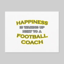 Happiness .. Waking Up .. Football Coach Postcard