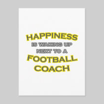 Happiness .. Waking Up .. Football Coach Postcard
