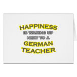 Happiness .. Waking Up .. German Teacher Greeting Card