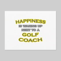 Happiness .. Waking Up .. Golf Coach Post Cards